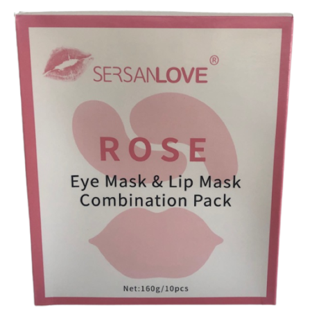 Maseczka  na  USTA  I POD OCZY   2W1 z Różą